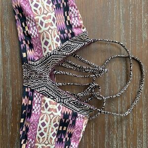 O'Neill Pink and Black Bikini Top